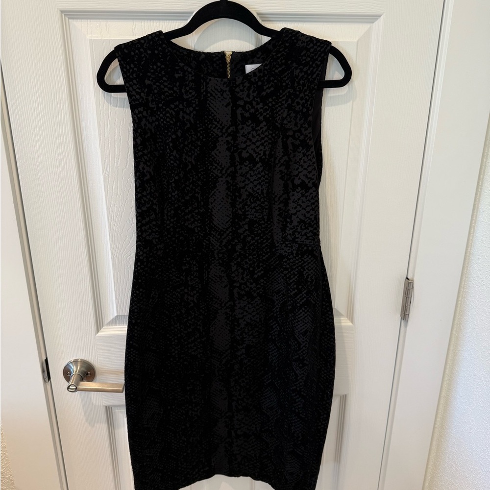 Calvin Klein Black Textured Mini Dress